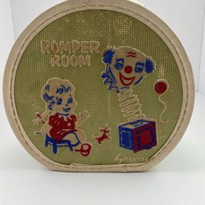 Romper Room Child's Suitcase Green and white